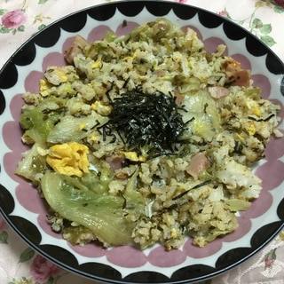 明太子と高菜とレタスのチャーハン